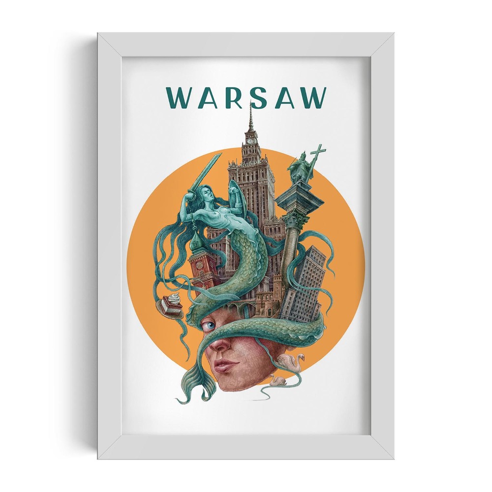 Tablou cu rama alba de alicja kocurek Varșovia