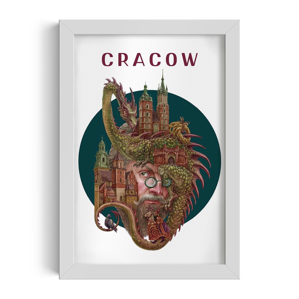 Tablou cu rama alba Cracovia