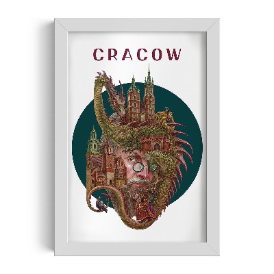 Tablou cu rama alba Cracovia
