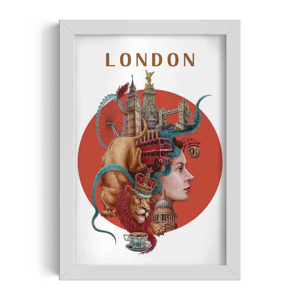 Tablou cu rama alba Londra