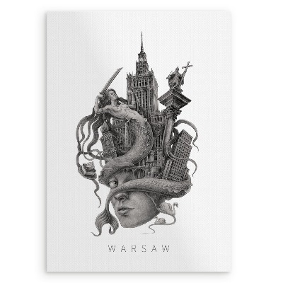 Tablou fara rama de alicja kocurek Varșovia Alb-Negru