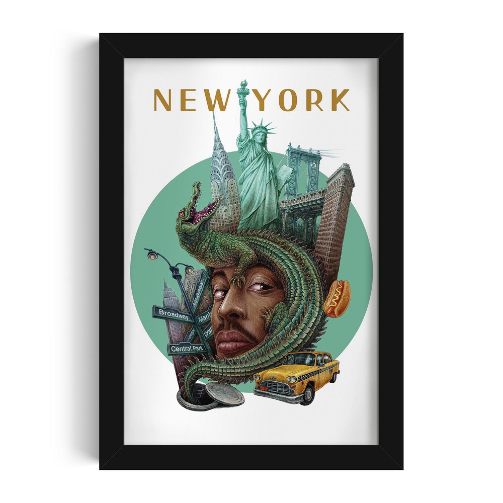 Tablou cu rama neagra New York