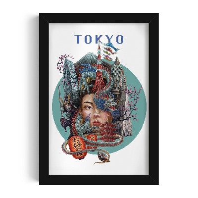 Tablou cu rama neagra Tokyo