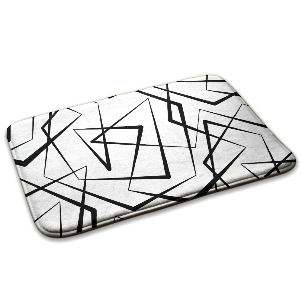  Covor hol Linii geometrice abstracte negre