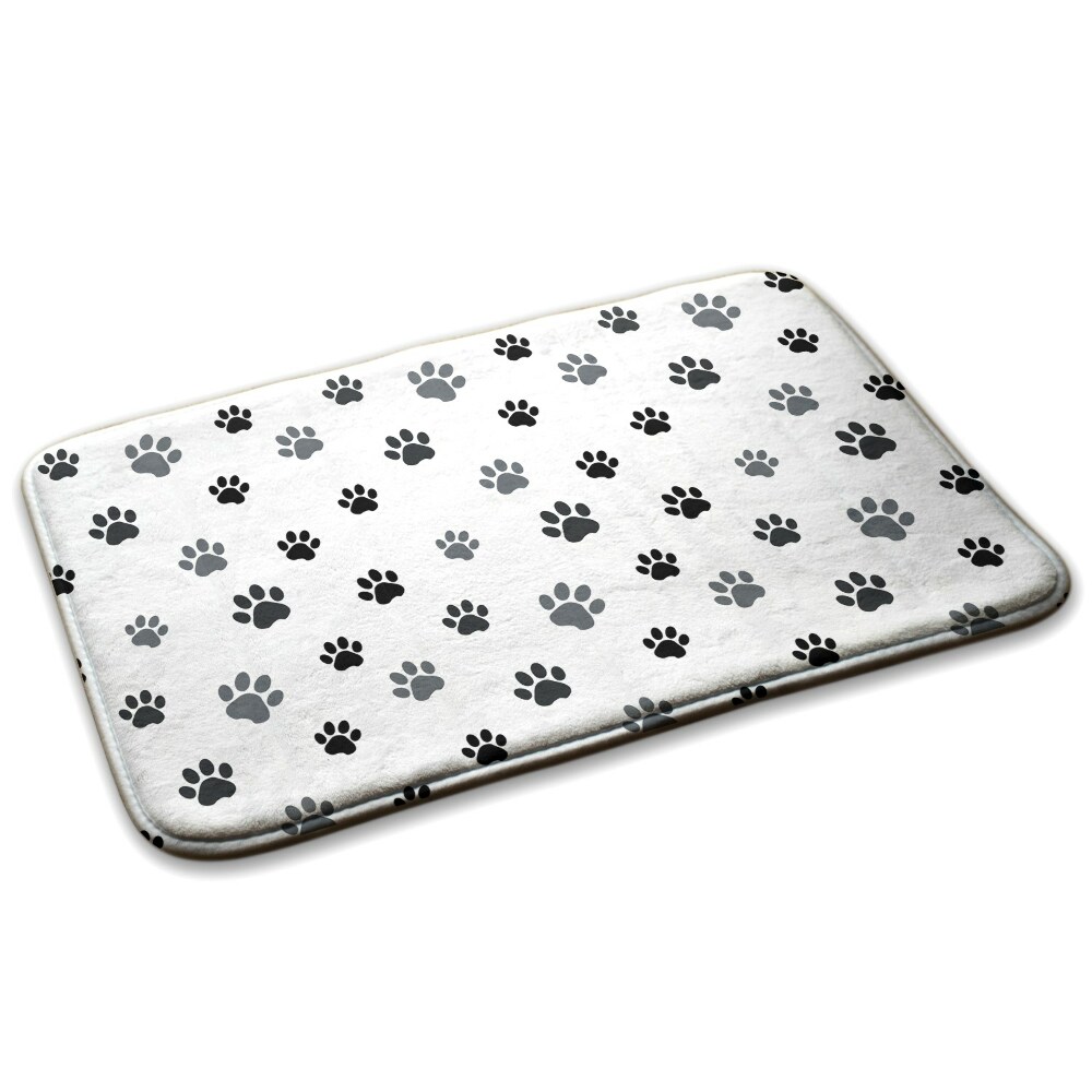  Covor cameră copii Urme de labă pe fundal alb