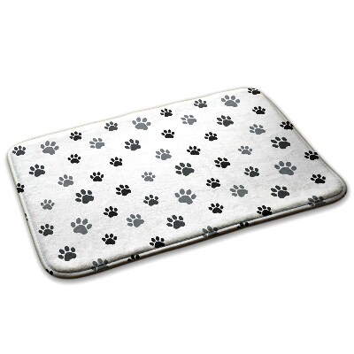  Covor cameră copii Urme de labă pe fundal alb