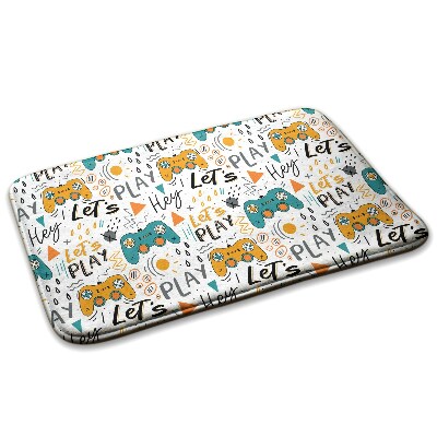  Covor modern confortabil „Controlere de joc și subtitrări «Hai să jucăm»”