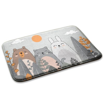  Covor bucătărie confortabil Pisica urs și iepurele în pădure