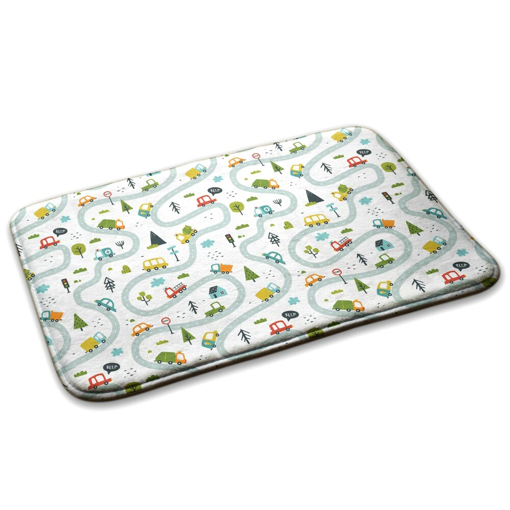  Covor mic dormitor Un drum cu mașini și copaci