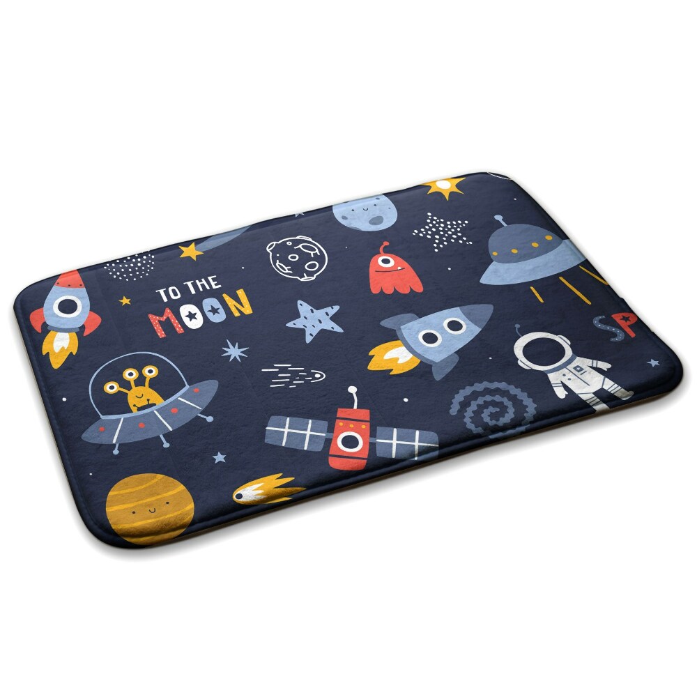  Covor antiderapant Temă spațială cu rachete și astronauți