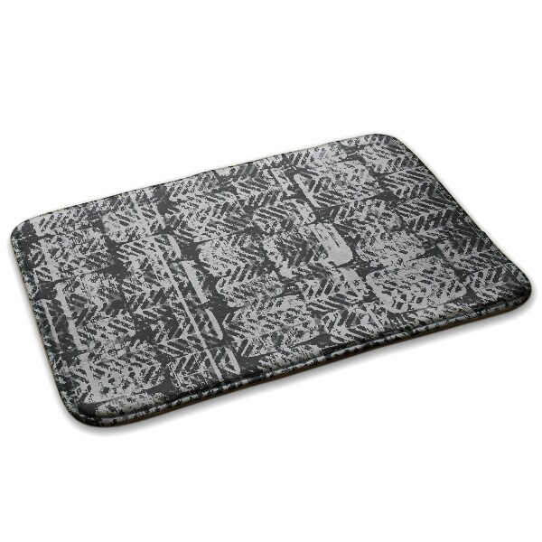 Covor mic dormitor Model geometric abstract în nuanțe de gri