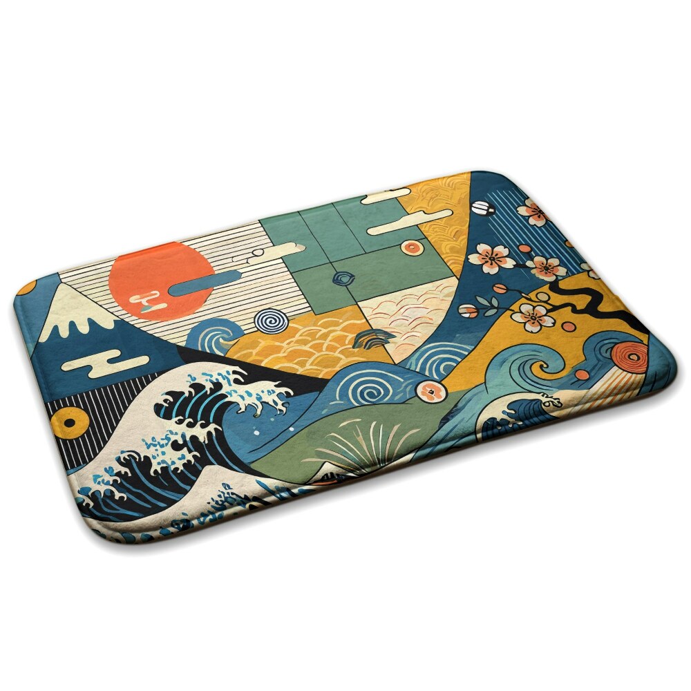  Covor antiderapant Arta japoneză Valuri