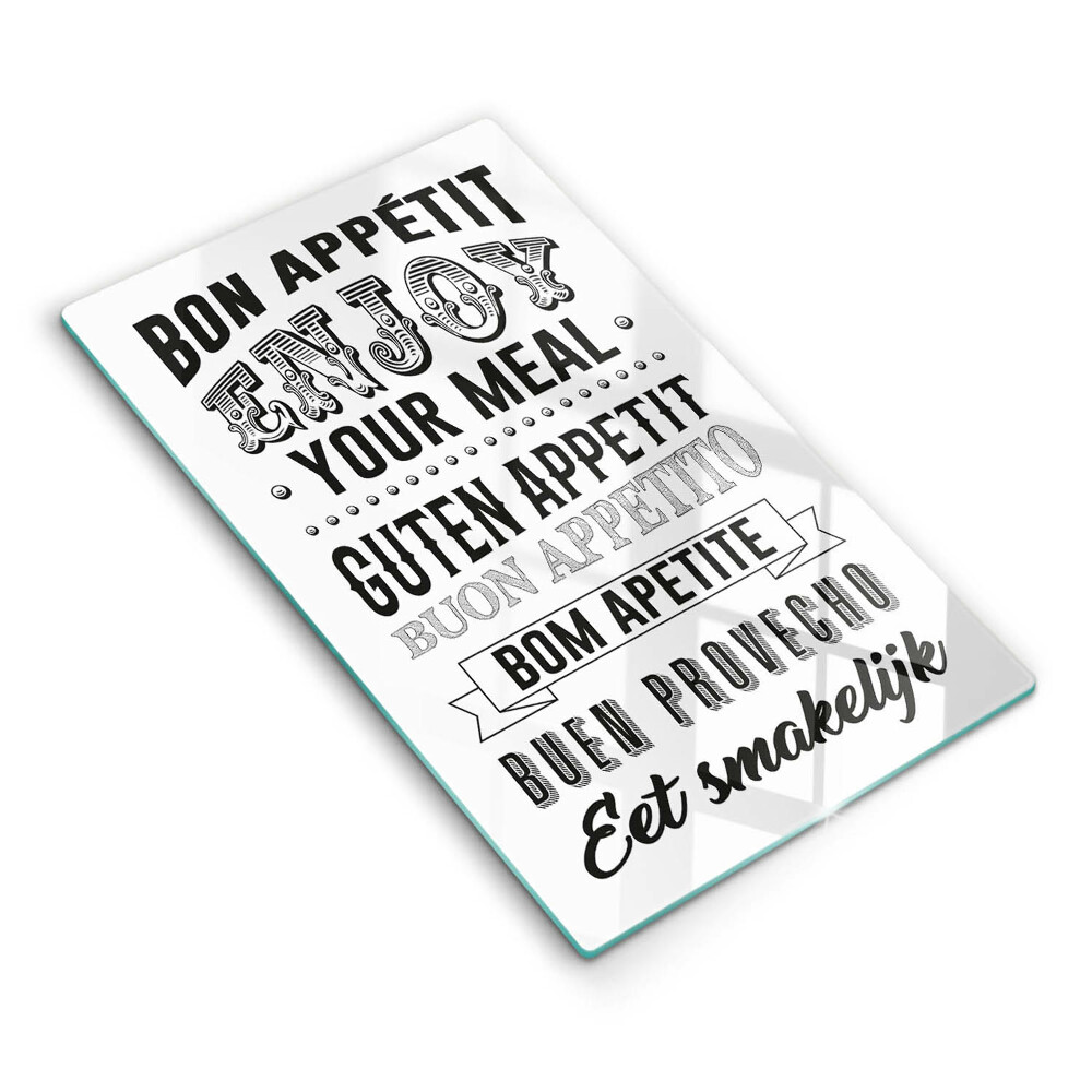 Tocător sticlă decorativ Litere de bucătărie, maximă