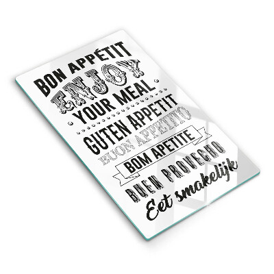 Tocător sticlă decorativ Litere de bucătărie, maximă