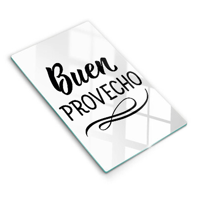 Tocător sticlă decorativ Inscripția Buen provecho