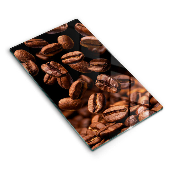 Tocător din sticlă decorativ boabe de cafea brune