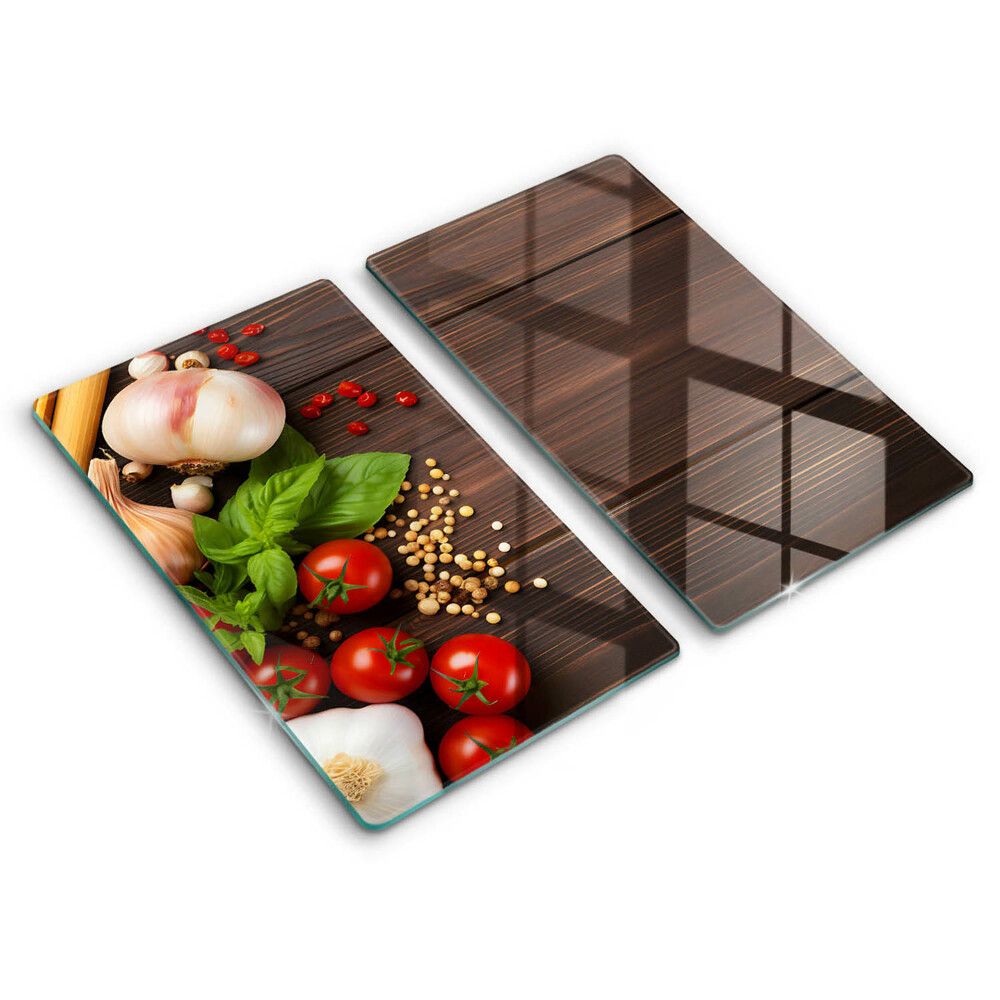 Tocător din sticlă Legume pe masă 2 buc.