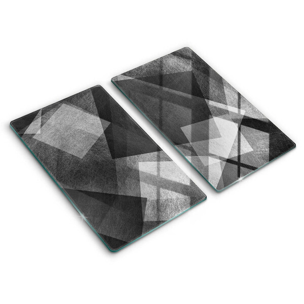 Tocător din sticlă Abstracție geometrică 2 buc.
