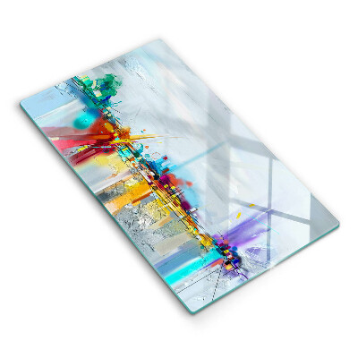 Tocător sticlă Abstracție pictată