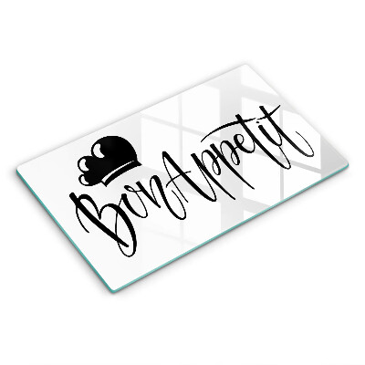 Tocător sticlă decorativ Inscripția Poftă bună