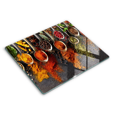 Tocător sticlă modern Linguri de condimente 60x52 cm