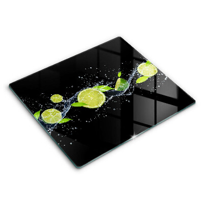 Tocător din sticlă modern Apă de mentă cu lime 60x52 cm