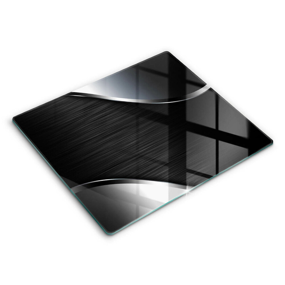 Tocător din sticlă modern Abstracție metalică 60x52 cm