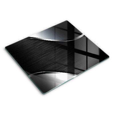 Tocător din sticlă modern Abstracție metalică 60x52 cm