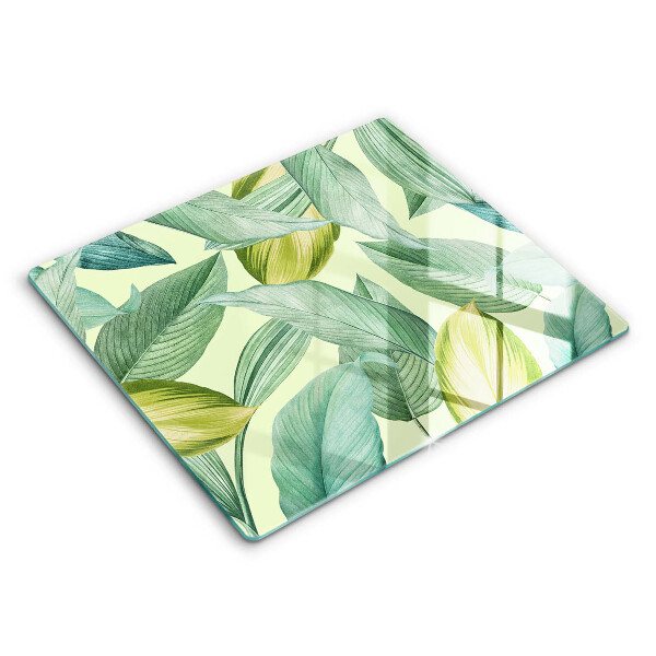 Tocător de bucătărie modern Frunze tropicale verzi 60x52 cm