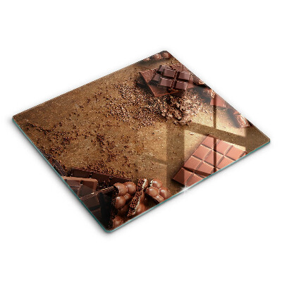 Tocător din sticlă modern dulciuri de ciocolată 60x52 cm