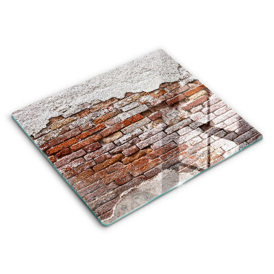 Tocător sticlă modern Zid vechi de cărămidă și beton 60x52 cm