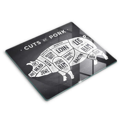 Tocător de bucătărie modern Carne de porc 60x52 cm