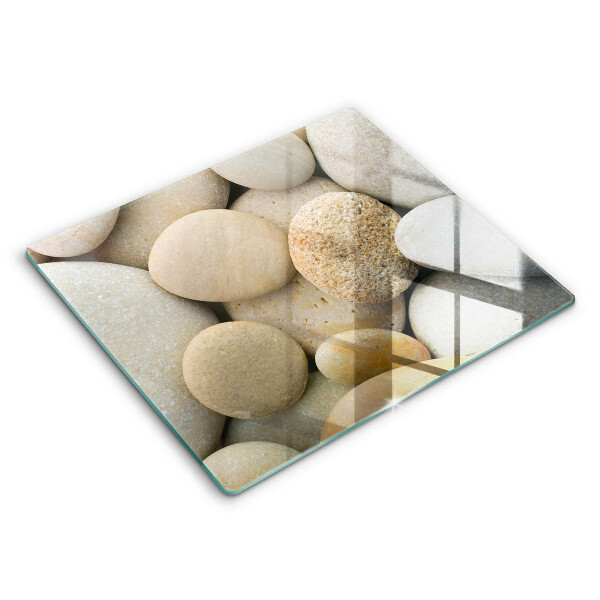 Tocător sticlă modern Model cu pietre ovale 60x52 cm