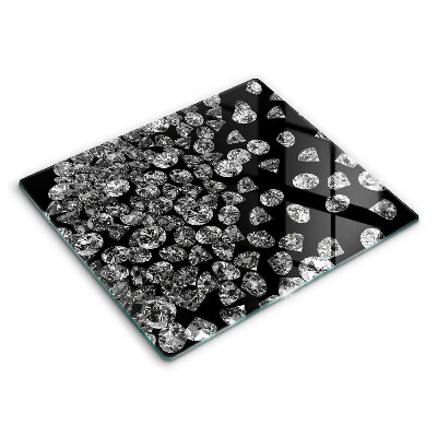 Tocător sticlă modern Diamante strălucitoare 60x52 cm