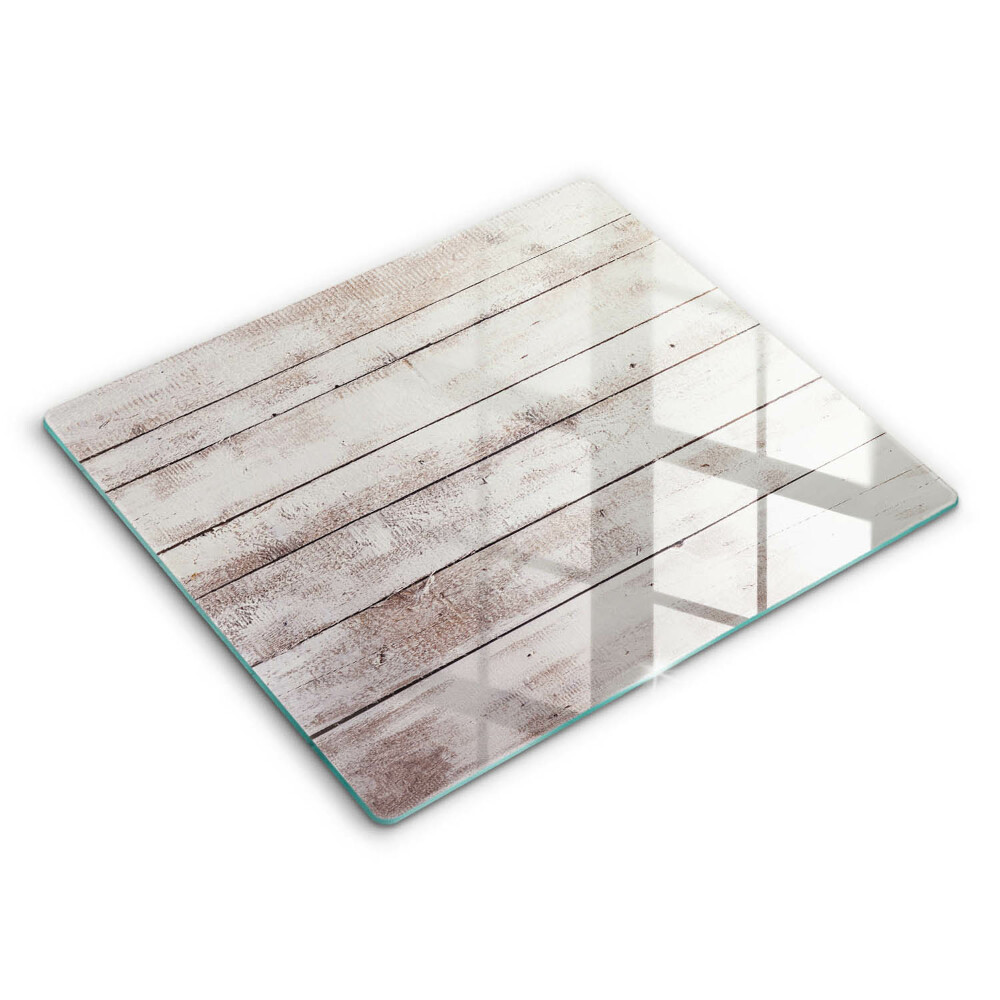Tocător din sticlă modern Scânduri vechi de lemn 60x52 cm