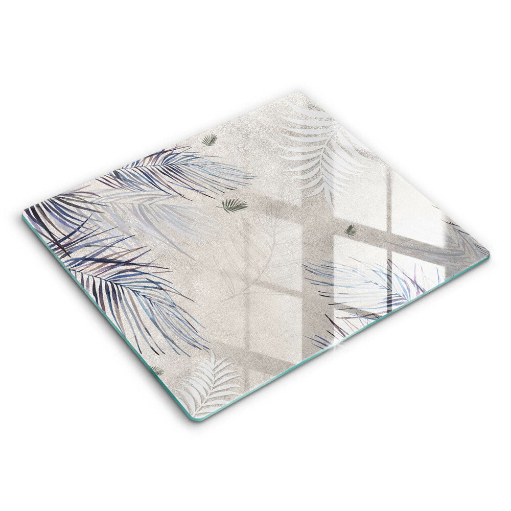 Tocător din sticlă modern Frunze subtile 60x52 cm