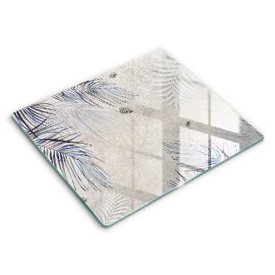 Tocător din sticlă modern Frunze subtile 60x52 cm