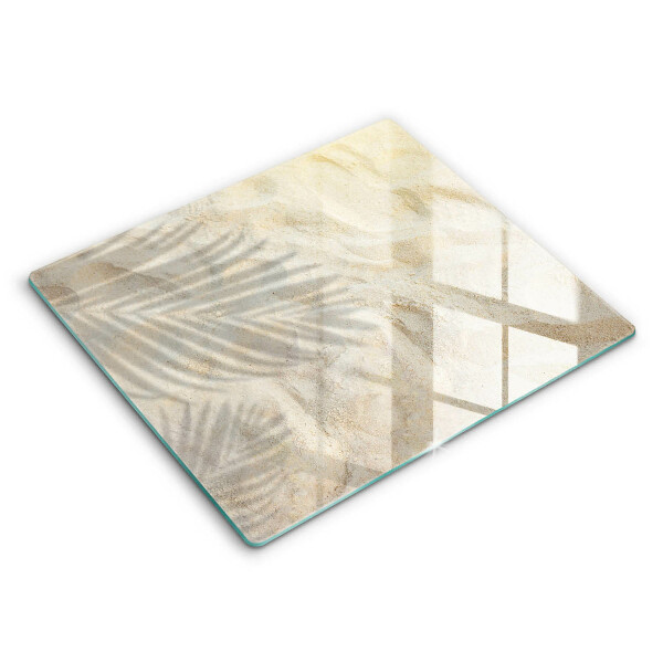 Tocător de bucătărie modern Frunze de palmier și nisip 60x52 cm