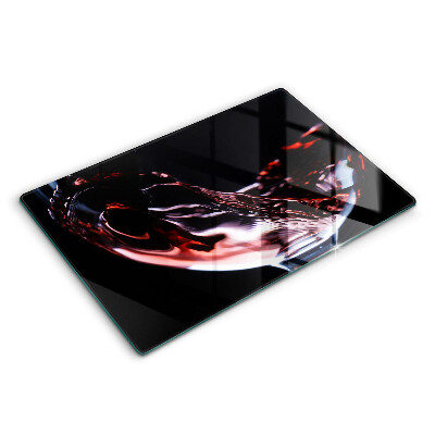 Tocător sticlă modern Un pahar de vin roșu 80x52 cm