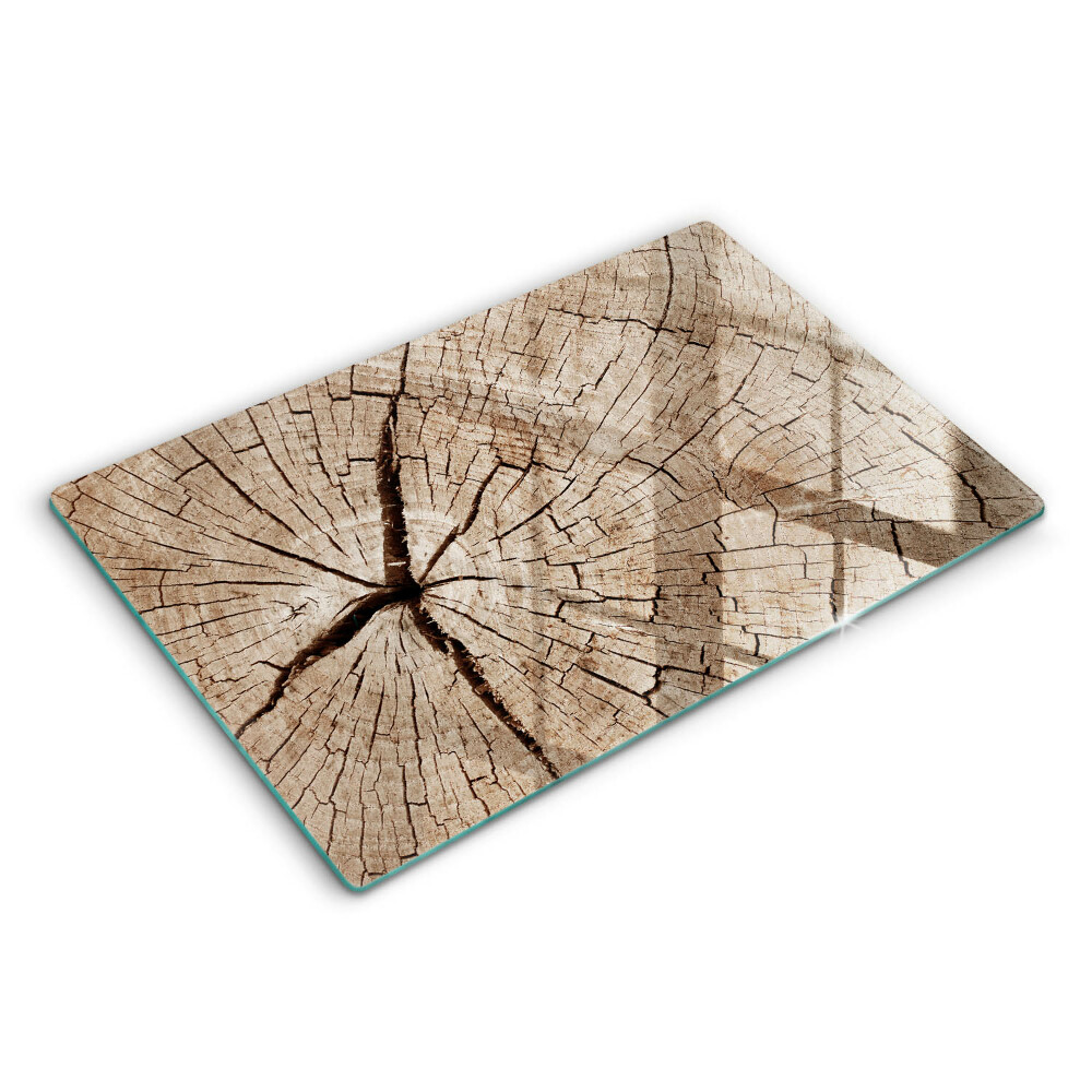 Tocător de bucătărie modern Secțiune transversală a unui copac 80x52 cm