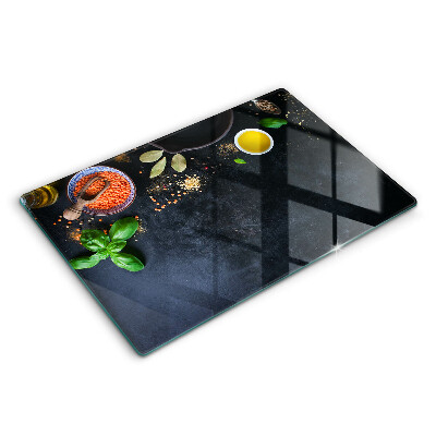 Tocător de bucătărie modern Boluri cu condimente 80x52 cm