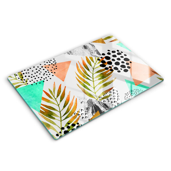 Tocător de bucătărie modern Model de frunze Boho 80x52 cm