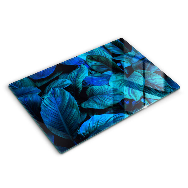 Tocător din sticlă modern Frunze de vegetație din junglă 80x52 cm