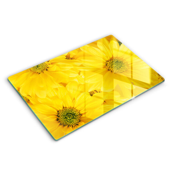 Tocător din sticlă modern Petale de flori 80x52 cm