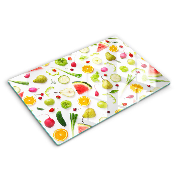 Tocător de bucătărie modern Model de fructe și legume 80x52 cm