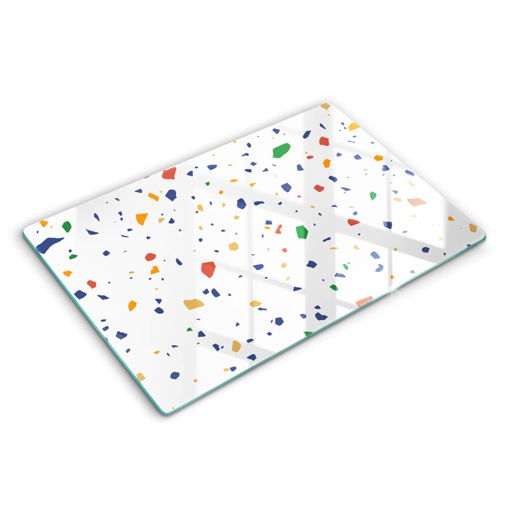 Tocător din sticlă modern Gresie colorată 80x52 cm