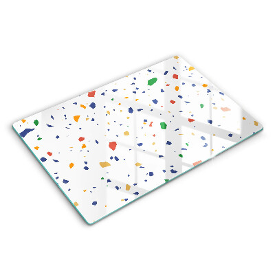 Tocător din sticlă modern Gresie colorată 80x52 cm