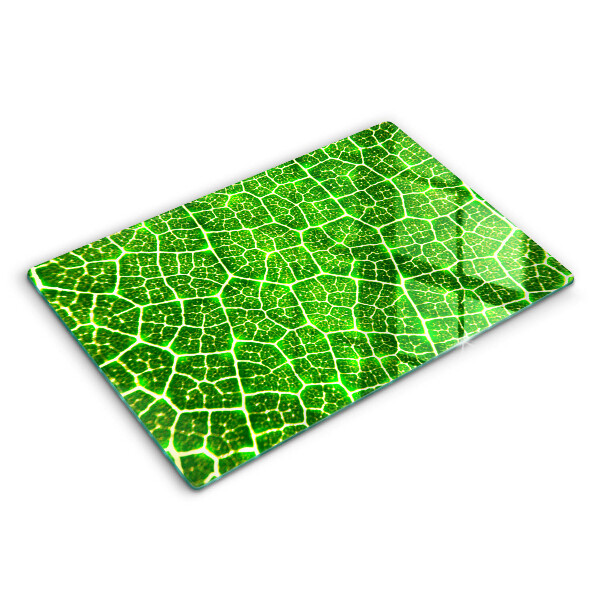 Tocător sticlă modern Structura frunzelor 80x52 cm