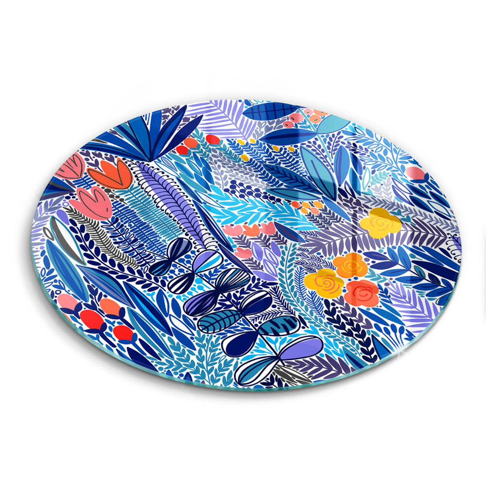 Tocător sticlă original Pajiște pictată