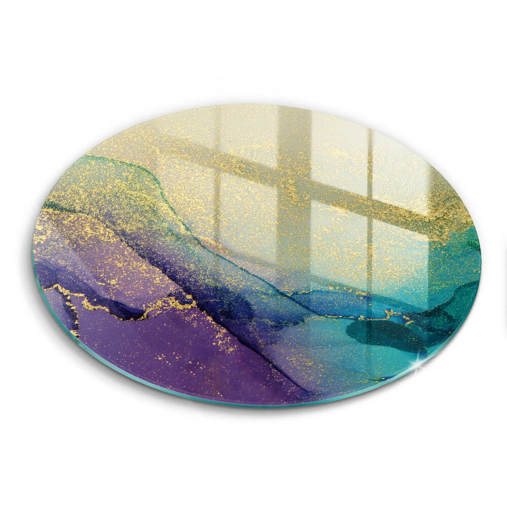 Tocător din sticlă original Fundal cu aur